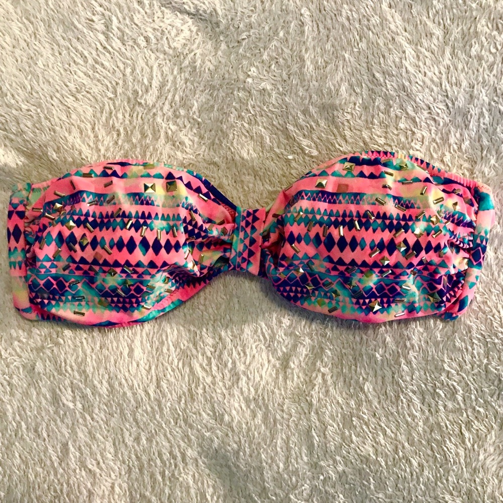 PINK Strapless Bikini Top